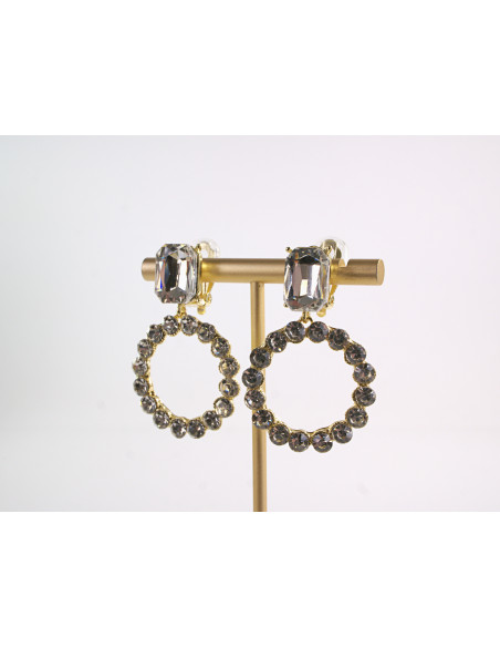 KLIPSY DO USZU WIECZOROWE WISZĄCE CRYSTAL LOLITA AKCESORIA