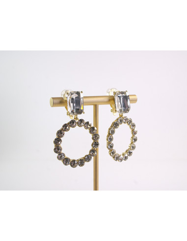 KLIPSY DO USZU WIECZOROWE WISZĄCE CRYSTAL...