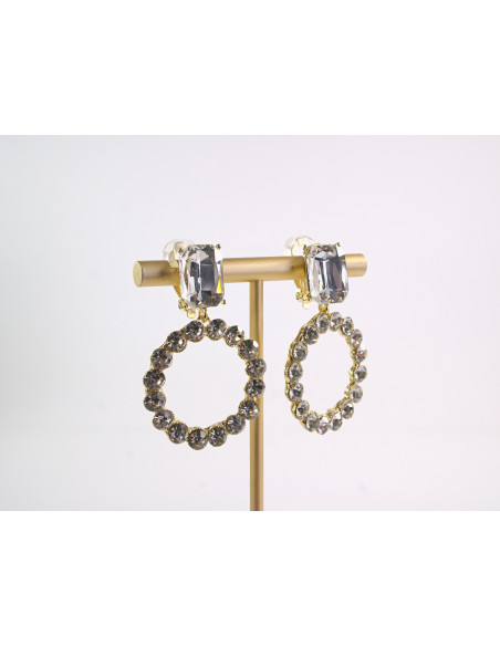 KLIPSY DO USZU WIECZOROWE WISZĄCE CRYSTAL LOLITA AKCESORIA