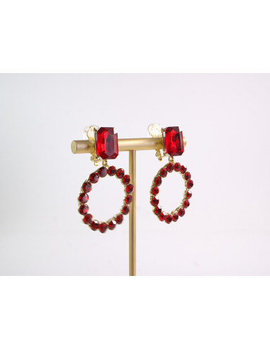 KLIPSY DO USZU WIECZOROWE WISZĄCE CRYSTAL...