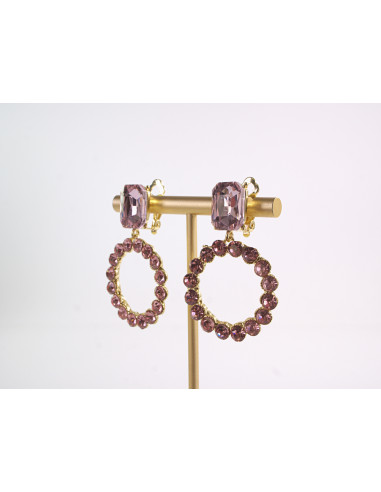 KLIPSY DO USZU WIECZOROWE WISZĄCE CRYSTAL...