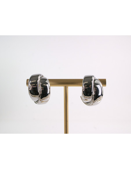 Klipsy do Uszu Lolita Akcesoria SREBRNE KOŁA  VINTAGE SREBRNY