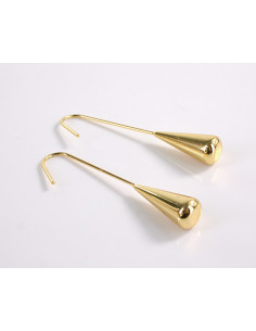 Kolczyki ZŁOTE  DŁUGIE STOŻKI WISZĄCE  CHIRURGICZNA...