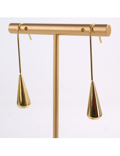 Kolczyki ZŁOTE  DŁUGIE STOŻKI WISZĄCE  CHIRURGICZNA... 2