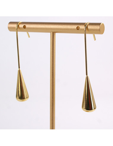 Kolczyki ZŁOTE  DŁUGIE STOŻKI WISZĄCE...