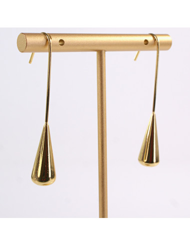 Kolczyki ZŁOTE  DŁUGIE STOŻKI WISZĄCE...