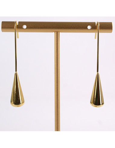 Kolczyki ZŁOTE  DŁUGIE STOŻKI WISZĄCE...