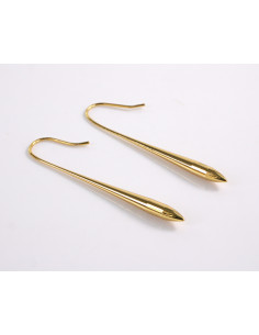 Kolczyki ZŁOTE  DŁUGIE ŁEZKI  WISZĄCE  CHIRURGICZNA...