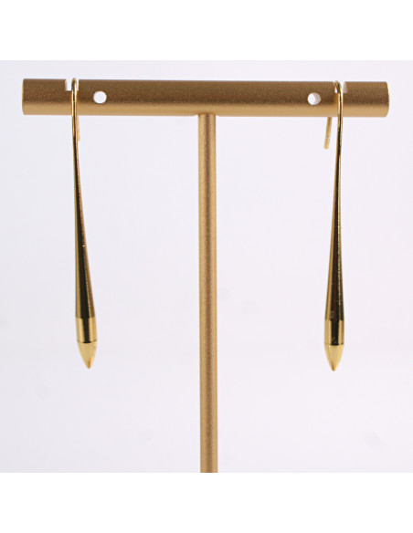 Kolczyki ZŁOTE  DŁUGIE ŁEZKI  WISZĄCE  CHIRURGICZNA LOLITA AKCESORIA 4,5 CM