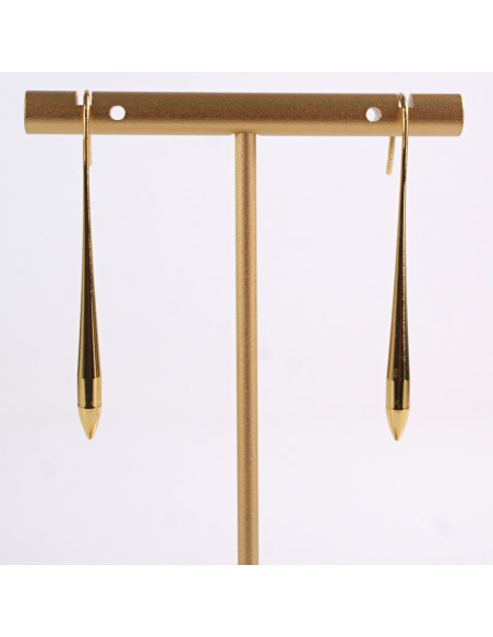 Kolczyki ZŁOTE  DŁUGIE ŁEZKI  WISZĄCE  CHIRURGICZNA LOLITA AKCESORIA 4,5 CM