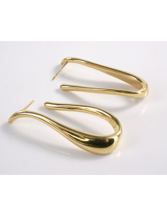 Kolczyki ZŁOTE  DŁUGIE ZAWIJASY WISZĄCE  CHIRURGICZNA...