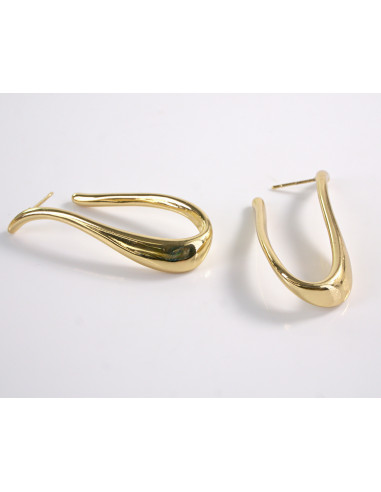 Kolczyki ZŁOTE  DŁUGIE ZAWIJASY WISZĄCE...