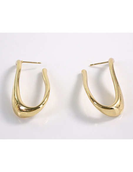 Kolczyki ZŁOTE  DŁUGIE ZAWIJASY WISZĄCE  CHIRURGICZNA LOLITA AKCESORIA