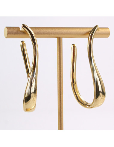 Kolczyki ZŁOTE  DŁUGIE ZAWIJASY WISZĄCE...
