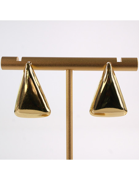 Kolczyki ZŁOTY  TRÓJKĄT TRÓJKĄTY STAL CHIRURGICZNA LOLITA AKCESORIA