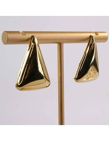 Kolczyki ZŁOTY  TRÓJKĄT TRÓJKĄTY STAL CHIRURGICZNA LOLITA AKCESORIA