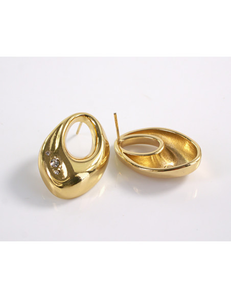 Kolczyki ZŁOTE ASYMETRYCZNE   CHIRURGICZNA LOLITA AKCESORIA