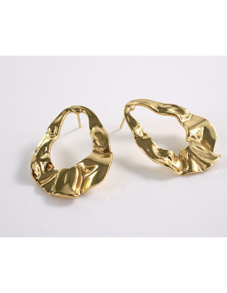 Kolczyki ZŁOTE ASYMETRYCZNE   CHIRURGICZNA LOLITA AKCESORIA