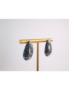 Kolczyki NIEBIESKIE ŁEZKI KROPLE STAL CHIRURGICZNA LOLITA... 2