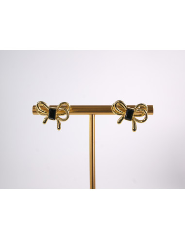 Kolczyki ZŁOTE KOKARDKI KOKARDY  CHIRURGICZNA...