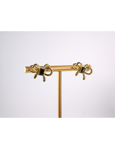 Kolczyki ZŁOTE KOKARDKI KOKARDY  CHIRURGICZNA...