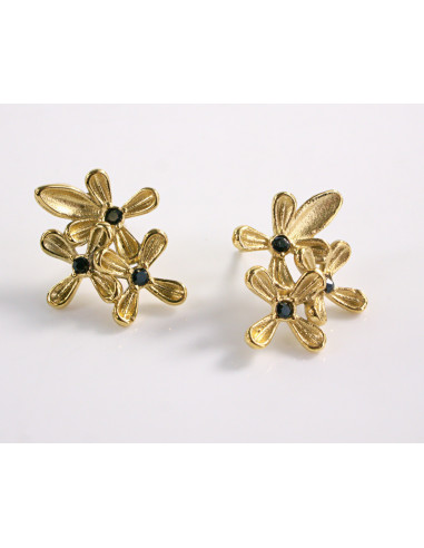Kolczyki ZŁOTE KWIATKI KWIATUSZKI KWIATY...