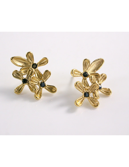 Kolczyki ZŁOTE KWIATKI KWIATUSZKI KWIATY CHIRURGICZNA LOLITA AKCESORIA