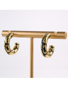 Kolczyki ZŁOTE TŁOCZONE KOŁA STAL CHIRURGICZNA LOLITA...