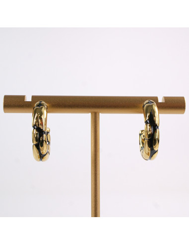 Kolczyki ZŁOTE TŁOCZONE KOŁA STAL CHIRURGICZNA...