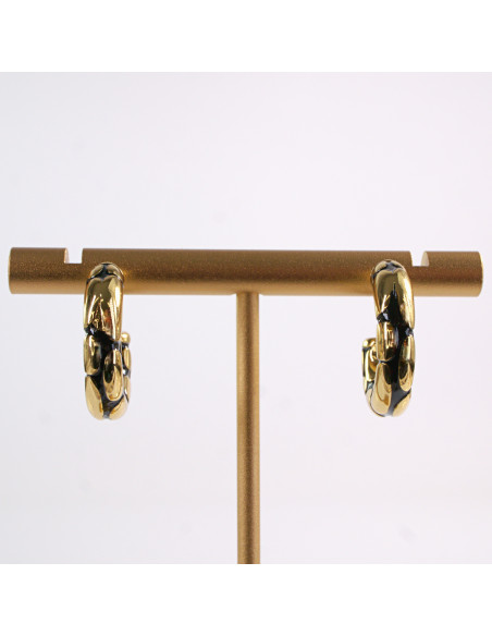 Kolczyki ZŁOTE TŁOCZONE KOŁA STAL CHIRURGICZNA LOLITA AKCESORIA