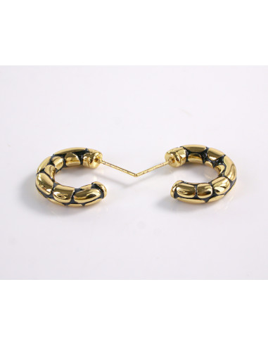 Kolczyki ZŁOTE TŁOCZONE KOŁA STAL CHIRURGICZNA...