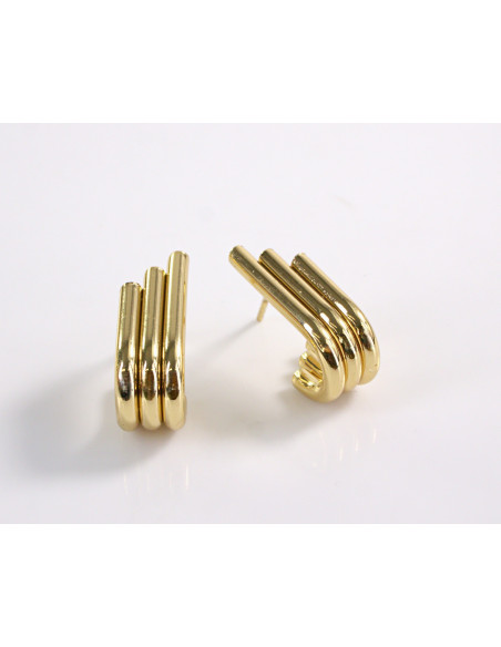 Kolczyki ZŁOTE RURKI ZAWIJASY STAL CHIRURGICZNA LOLITA AKCESORIA