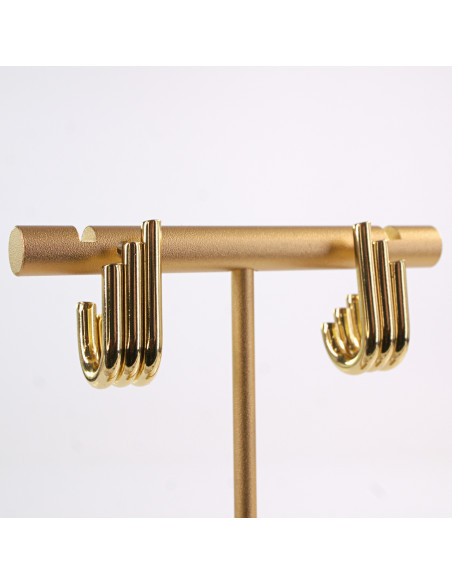 Kolczyki ZŁOTE RURKI ZAWIJASY STAL CHIRURGICZNA LOLITA AKCESORIA