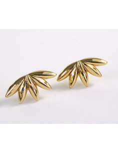 Kolczyki ZŁOTE LISTKI  STAL CHIRURGICZNA LOLITA AKCESORIA