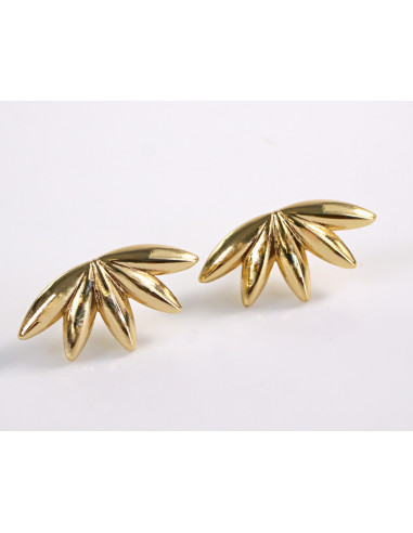 Kolczyki ZŁOTE LISTKI  STAL CHIRURGICZNA LOLITA...