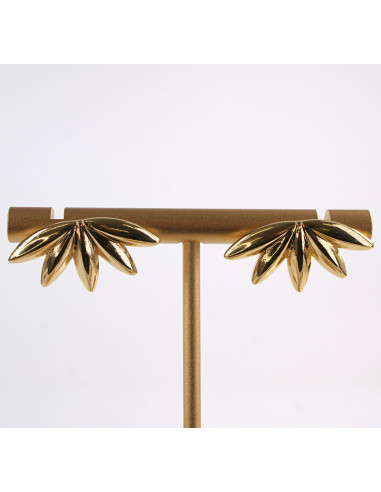 Kolczyki ZŁOTE LISTKI  STAL CHIRURGICZNA LOLITA...