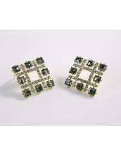 Kolczyki WIECZOROWE KWADRATY  LOLITA AKCESORIA srebrny...