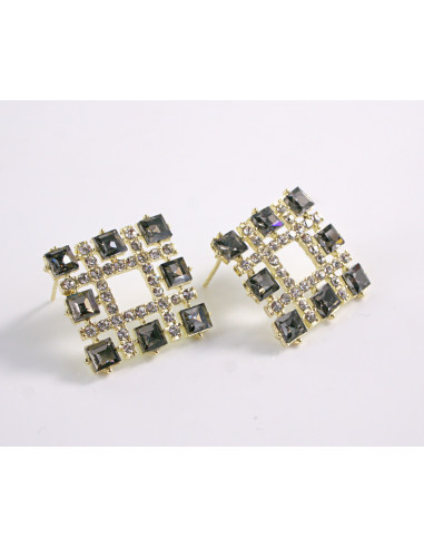 Kolczyki WIECZOROWE KWADRATY  LOLITA AKCESORIA...