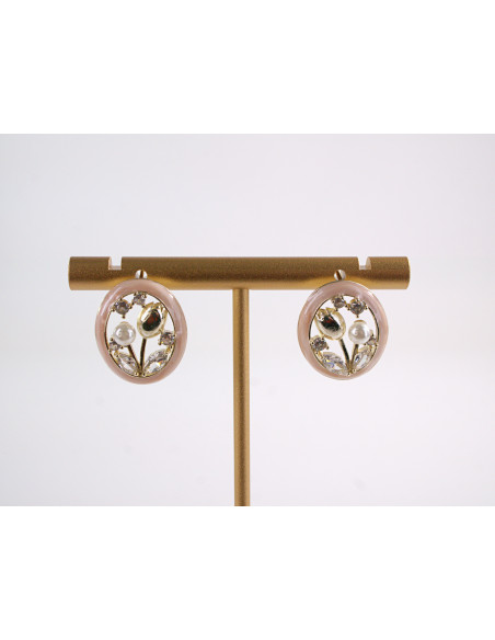 Kolczyk KWIATKI TULIPANY Z PERŁĄ LOLITA AKCESORIA srebrny sztyft 925