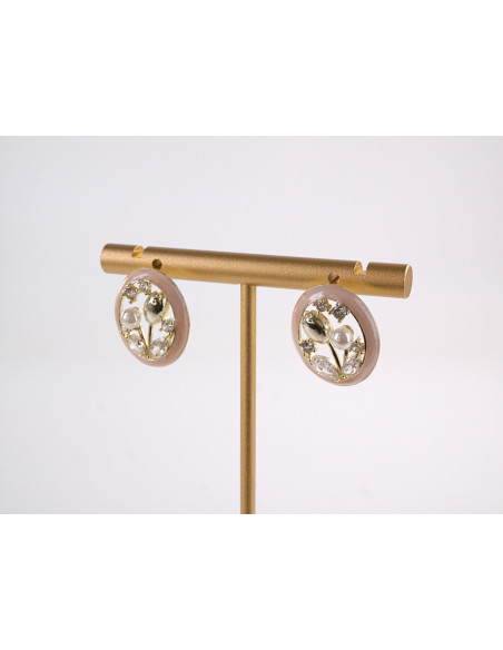 Kolczyk KWIATKI TULIPANY Z PERŁĄ LOLITA AKCESORIA srebrny sztyft 925