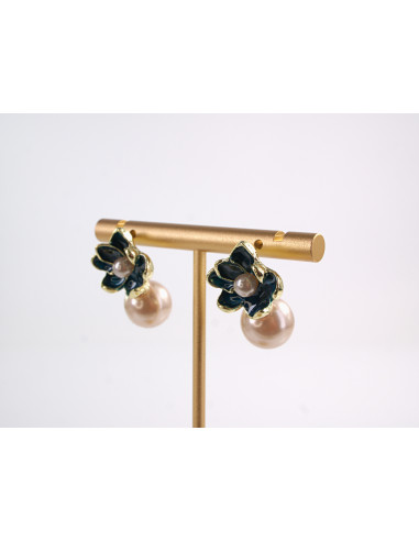 Kolczyki  KWIATKI Z PERŁĄ LOLITA AKCESORIA...