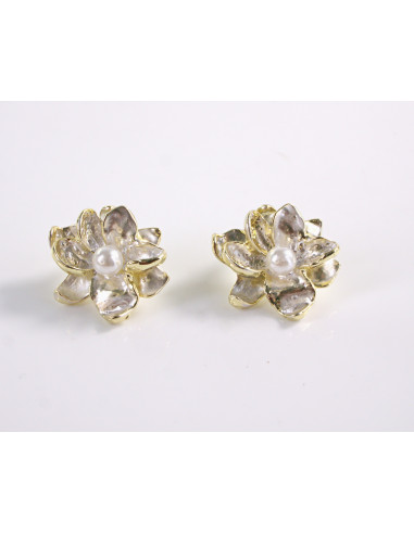 Kolczyki  KWIATKI Z PERŁĄ LOLITA AKCESORIA...
