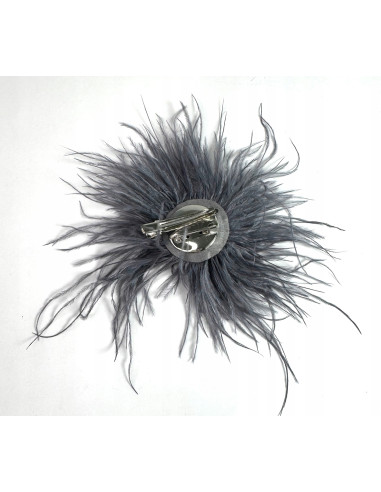 KWIAT BROSZKA Z PIÓR PRZYPINKA PUSZEK PIÓRA...