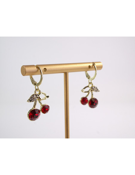 Kolczyki WISIENKI WIŚNIE  LOLITA AKCESORIA srebrny sztyft 925