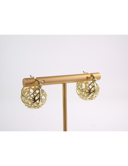 Kolczyki ZŁOTE KOSZYCZKI  LOLITA AKCESORIA srebrny sztyft 925