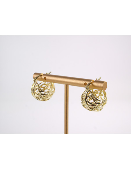 Kolczyki ZŁOTE KOSZYCZKI  LOLITA AKCESORIA srebrny sztyft 925