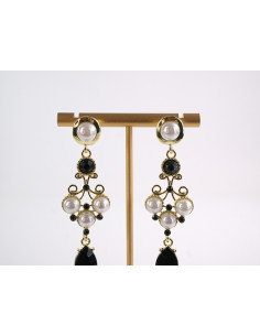 Kolczyki WIECZOROWE Z PERŁAMI LOLITA AKCESORIA srebrny... 2