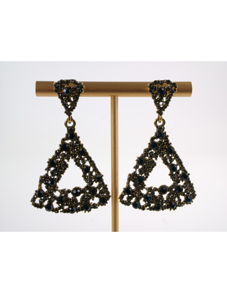 Kolczyki WIECZOROWE Z CYRKONIAMI  LOLITA AKCESORIA srebrny sztyft 925