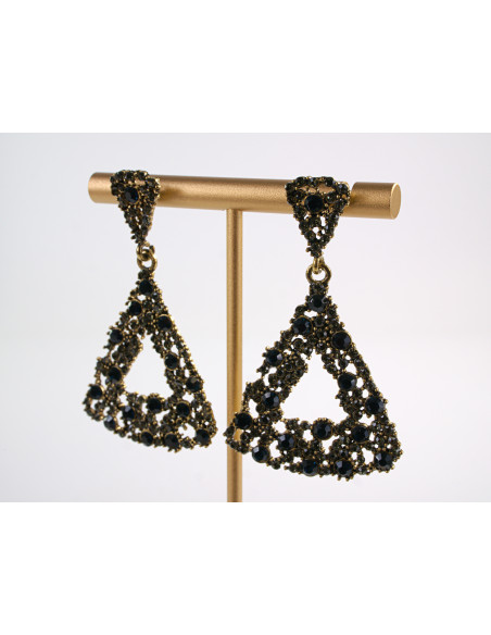 Kolczyki WIECZOROWE Z CYRKONIAMI  LOLITA AKCESORIA srebrny sztyft 925