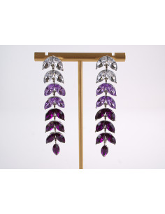 Kolczyki WIECZOROWE FIOLETOWE  LOLITA AKCESORIA srebrny... 2